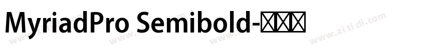 MyriadPro Semibold字体转换